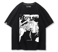 Jilijia BSD T Shirt Anime Dazai Osamu Nakahara Chuuya Cosplay Costume T Shirts, Short Sleeve Round Neck Shirts Tops for Men Women