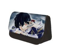 Jilijia Code Geass Lelouch of The Rebellion Pencil Case Anime Double Zippers Pencil Bag Large Capacity Stationery Bag Cartoon Storage Pen Bag for Teen Boy Girl Gifts
