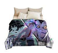 Jilijia Death Note Anime Blanket Ultra-soft Flannel Blanket Autumn Winter Cozy Plush Throw Blankets Decorative Blanket for Beds and Sofas