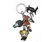 Jilijia Death Note Keychains Anime Figure Yagami Light/Misa Amane Key chain Pendant Metal Key Holder Charm Jewelry Keyring