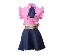 Jilijia Elizabeth The Seven Deadly Sins Pink Maid Set Cosplay Costume Halloween Anime Manga Cosplay White Dress Women's Costume
