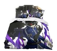 Jilijia Fairy Tail 3-Piece Bedding Sets - 3D Printed Anime Bedding Sets Soft Duvet Cover with Zip Pillowcase Warm Single Double King Size Quilt
