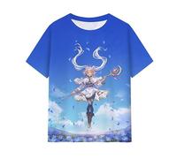 Jilijia Frieren: Beyond Journey's End T-Shirt, Frieren/Fern/Himmel/Heiter/Stark 3D Printed Short Sleeve T Anime Game Loose Short Sleeve Top