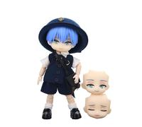 Jilijia Frieren Figure Himmel Fern Anime Action Figure Interchangeable Face Movable Joints Model with Genuine Fabric Clothing Super Action Statue Collection Gifts 14CM