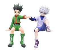 Jilijia GON FREECSS Figure Killua Zaoldyeck Sitting Figure Figure Gon Freecss Sitting Figure Desk Ornaments Collections