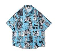 Jilijia Haikyu!! Anime Game T-Shirt,Shoyo Hinata/Tobio Kageyama 3D Printed Cartoon Short-Sleeved Shirt Anime Game Loose Short Sleeve Top Blue