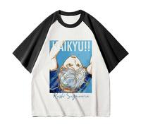 Jilijia Haikyuu Anime T-Shirt Karasuno High Shoyo Hinata/Tobio Kageyama 3D Cartoon Short Sleeve T Anime Game Loose Short Sleeve Top