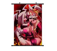 Jilijia Hazbin Hotel Anime Scroll Paintings Alastor/Angel Dust/Charlie Morningstar/Vaggie/Lucifer Morningstar Hanging Poster Wall Art Prints Tapestry Decoration Pictures Home Decor