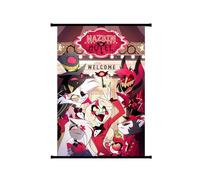 Jilijia Hazbin Hotel Anime Scroll Paintings Alastor/Angel Dust/Charlie Morningstar/Vaggie/Lucifer Morningstar Hanging Poster Wall Art Prints Tapestry Decoration Pictures Home Decor