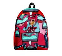 Jilijia Hazbin Hotel Backpack Anime Game Role Alastor/Angel Dust/Charlie Morningstar 3D Printed Schoolbag Laptop Bag Travel Bag