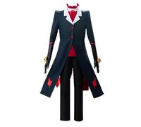 Jilijia Hazbin Hotel Cosplay Costume Angel Dust/Alastor/Blitzo Suit Uniform Jacket Top Pants Outfits Fancy Dress Anime Role Full Set for Halloween Carnival Anime Exhibition
