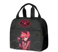 Jilijia Hazbin Hotel Lunch Bag Students Lunch Pack Portable Leakproof Food Drink Alastor/Angel Dust/Charlie Morningstar/Vaggie Anime Cartoon Lunch Bag