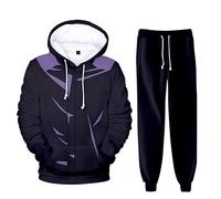Jilijia JJK Sweatshirt with Pants Itadori Yuuji Geto Suguru Pullover Sweatshirt Sport Pants Gojo Satoru Cartoon Hoodie Suit Set