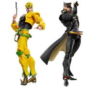 Jilijia JoJo's Super Action Figure Jotaro & Dio Brando Figures Model with Accessories Movable PVC Anime Statue Collection Gifts 25CM