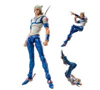 Jilijia JoJo's Super Action Statue Johnny Joestar Figure Movable Joints Model with Accessories PVC Anime Figurine Collection Desktop Ornaments Gifts 17CM
