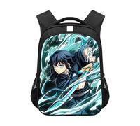 Jilijia Kids Backpack, Anime Charaters Kamado Tanjiro/Rengoku Kyoujurou/Kamado Nezuko School Bag 3D Printed Cute Cartoon Bookbag Outdoor Travel Bag for Boys and Teenager