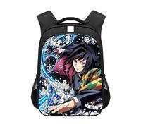 Jilijia Kids Backpack, Anime Charaters Kamado Tanjiro/Rengoku Kyoujurou/Kamado Nezuko School Bag 3D Printed Cute Cartoon Bookbag Outdoor Travel Bag for Boys and Teenager