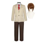 Jilijia Light Yagami Cosplay Costume, Death Note Cosplay School Uniform Full Set Anime Role-Playing Suit Halloween Outfit for Women Men