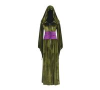 Jilijia Medieval Cloak Dress - Halloween Cosplay Wizard Robe | Witch Costume for Themed Parties, Stage Performances & Renaissance Fairs