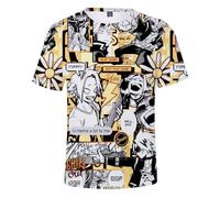Jilijia MHA Anime Role 3D T-Shirt Midoriya Izuku/Bakugou Katsuk/Dabi Cartoon Short Sleeve T Anime Game Loose Short Sleeve Top