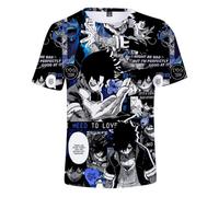 Jilijia MHA Anime Role 3D T-Shirt Midoriya Izuku/Bakugou Katsuk/Dabi Cartoon Short Sleeve T Anime Game Loose Short Sleeve Top