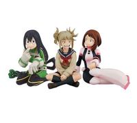 Jilijia MHA Figures, Anime Characters Asui Tsuyu Toga Himiko Uraraka Ochako Action Figures Sitting Position Model 10CM PVC Collection Statue Desktop Decoration Collection Gifts