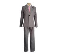 Jilijia Mob Psycho 100 Cosplay Costume Full Set Reigen Arataka Anime Cosplay Grey Suit Uniform Outfit for Halloween Carnival Party