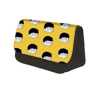 Jilijia Mob Psycho 100 Pencil Case Cartoon Pencil Bag Anime Reigen Arataka Canvas Bag Kageyama Shigeo Mob Anime Cartoon Character Cosmetic-Bags Storage Bag