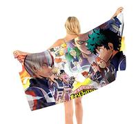 Jilijia My Hero Academia Bath Towel, Huge Towelie Beach Microfibre Soft Quick/Fast Drying Lightweight Bath/Beach/Swimming/Gym Towel -140x70cm