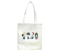 Jilijia My Hero Academia Women's Fashion Handbag Anime Cartoon Printing Shopper Canvas Tote Bag
