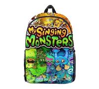 Jilijia My Singing Monsters 3D Printed Teens School Backpack Boys Girls Game Cartoon Backpack Outdoor Travel Backpack Waterproof Bag