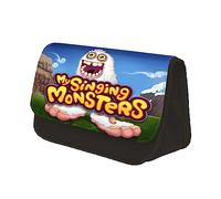 Jilijia My Singing Monsters Pencil Case Anime Double Layers Pen Bag Manga Stationery Box Cosmetic Case Cartoon Bag Anime Pen Box Pen Pouch for Students Gifts