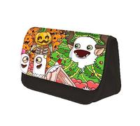 Jilijia My Singing Monsters Pencil Case Anime Double Layers Pen Bag Manga Stationery Box Cosmetic Case Cartoon Bag Anime Pen Box Pen Pouch for Students Gifts