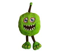 Jilijia My Singing Monsters Plush Doll Figure Anime Merch Green Bean Sprout Monster Plush Doll White Snow Monster Cute Soft Throw Pillow Home Decoration