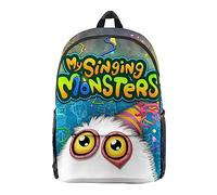 Jilijia My Singing Monsters Schoolbag Anime Game 3D Manga Graffiti Printing Cartoon Student Bookbag Backpack Daypack Gift for Students Teens