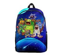 Jilijia My Singing Monsters Schoolbag Anime Game 3D Manga Graffiti Printing Cartoon Student Bookbag Backpack Daypack Gift for Students Teens