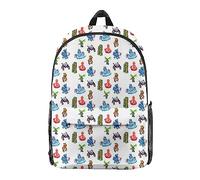 Jilijia My Singing Monsters Schoolbag Anime Game 3D Manga Graffiti Printing Cartoon Student Bookbag Backpack Daypack Gift for Students Teens