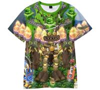 Jilijia My Singing Monsters T Shirt 3D Manga Monster Printed Short Sleeve T-Shirt for Kids Unisex Summer Loose Short Sleeve Tops Manga Gifts