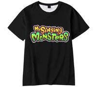 Jilijia My Singing Monsters T Shirt 3D Manga Monster Printed Short Sleeve T-Shirt for Kids Unisex Summer Loose Short Sleeve Tops Manga Gifts