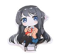 Jilijia Rascal Does Not Dream Of Bunny Girl Senpai Plush Pillow Sakurajima Mai/Azusagawa Kaede Plushine Stuffed Cushions Anime Double-Sided Printing Cartoon Pillow Home Decorative