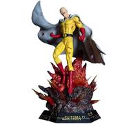 Jilijia Saitama Figure One Punch Man Manga Action Figure Saitama Statue Big Figure 43CM PVC Model Statue Light-up Oversized Scene Model Anime Toys Model Ornaments Colllectible Gifts