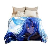 Jilijia That Time I Got Reincarnated as a Slime Anime Blanket Flannel Polar Fleece Sheet Rimuru Tempest Blanket Bedroom Gifts