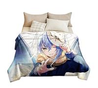 Jilijia That Time I Got Reincarnated as a Slime Anime Blanket Flannel Polar Fleece Sheet Rimuru Tempest Blanket Bedroom Gifts