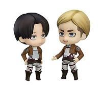 Jilijia The Final Season Levi Figure Levi Statue Eren Jaeger/Hange Zoe/Erwin Smith Character Model Giant Changeable Face Figurine Collection of Ornaments