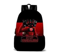 Jilijia Toilet Men Backpack Anime Game Speakerman/Titan TV Man3D Printed Schoolbag Cute Fashion Manga Bookbag Laptop Bag Students Travel Daypack