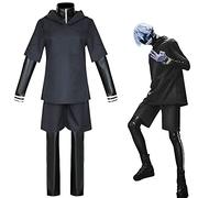 Jilijia Tokyo Ghoul Cosplay Costume Kaneki Ken Cosplay Costume Full Set Outfit for Halloween(Unisex)
