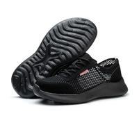 JILILAL Summer Breathable Safety Shoes, Large Mesh Upper Labor Protection Shoes, Anti Smashing and Anti Piercing Steel Toe Work Shoes, Lightweight and Cool Protective Adventure Sneakers(Size:7 UK)