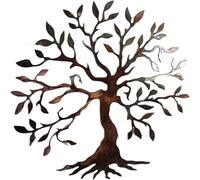 JILIP Olive Tree Metal Silhouette, Abstract Metal Tree Wall Decor Art, 3D Metal Wall Sculptures, for Home Office Wall Art Ornament (Size : 9.8IN/25cm)