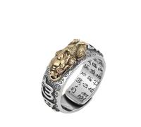 JILIYUPA Feng Shui Pixiu Buddhist Good Luck Amulet Double Protection Wealth Love Health Ring Gift For Men Women, Boys, Boyfriend, Husband, My Man, Dad, Son, Grandson, Sister, Uncle, Brother, Nephew
