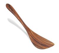 Jilla-hla Wooden Spatula Nonstick Turner Acacia Wood, Left Long Handle Flat Frying Spatulas Handmade for Kitchen Gifts, Ideal Cookware Utensils for Cooking Eggs, Fish, Pancakes